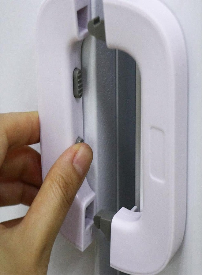 Kopida 2 Pack Home Refrigerator Door Safety Lock, Latch Catch Toddler Kids Child Safe Adhesive no Tools Need or Drill - Image 3